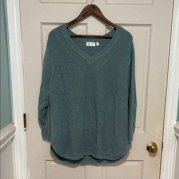 Women’s Oversized Teal Sweater Plus Size - Picture 1 of 4